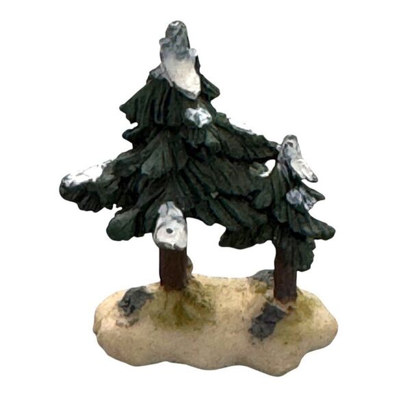 Lot Peddler Tree Snowman VTG Hand-Painted Resin Christmas Village Figurine Set - Picture 2 of 9